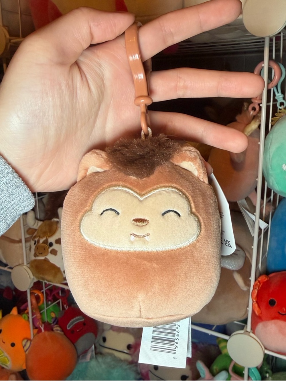 Squishmallows Halloween Wade the Werewolf 3.5" Stuffed Plush Clip